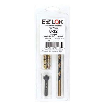 E-Z LOK Thread Repair Kit, 8-32 - size: 8-32 x 10mm, style: Flanged