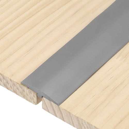 uxcell T-Molding Transition Strips, 9.84 ft x 1.57" (L x W) PVC Floor Flat Divider Strip Self Adhesive Vinyl Flooring Edging Trim for Joining Floor Gaps Doorways, Gray - color: Gray, size: 9.84 ft x 1.57"