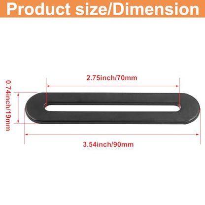 BokWin 12 Pcs 3.54 Inch Adjustable Flat Plate with Slot - size: 90mm