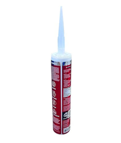 Octogun™ Universal Premium Silicone x2 Pack – All-Purpose Waterproof Sealant for Bathroom, Kitchen, Shower, Window & Door – Low Odor, Flexible & Long-Lasting – 10.1 fl oz -White, Silicone, Caulk - size: 2 -Pack