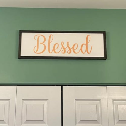Large Blessed Stencils for Painting - 6 Pack Blessed Stencil Templates for Painting on Wood, Reusable Letter Stencils for Chalkboard Wood Crafts Signs & Home Front Door Mat Decorations - style: Blessed