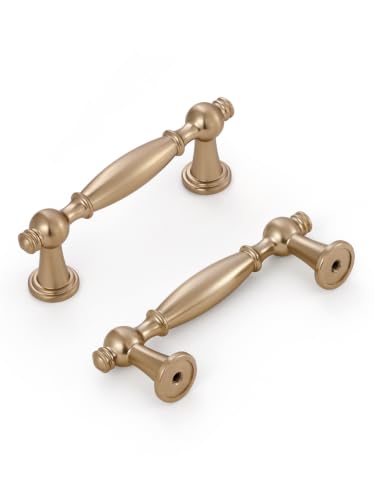 5 Pack Champagne Bronze Cabinet Pulls 3" Hole Center - color: Champagne Bronze, size: 3" hole center