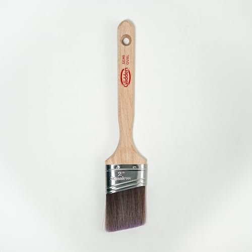 Glidden Semi-Oval Paintbrush with Wood Handle, Angled Sash, 2 Inch - size: 2 Inch, style: Angled Sash Paintbrush