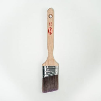 Glidden Semi-Oval Paintbrush with Wood Handle, Angled Sash, 2 Inch - size: 2 Inch, style: Angled Sash Paintbrush
