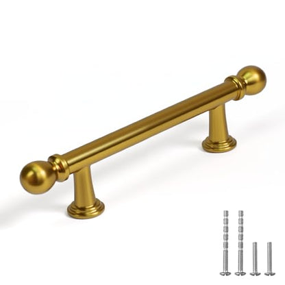 YAGU 6 Pack Champagne Bronze Kitchen Cabinet pulls 3 Inch(76mm) Hole Center Solid Dark Gold Dresser Drawer Handles Furniture Honey Bronze Hardware for Cupboard Wardrobe Closet Vanity - color: Champagne Bronze, size: 6 Pack, style: 3''/76MM Hole Center