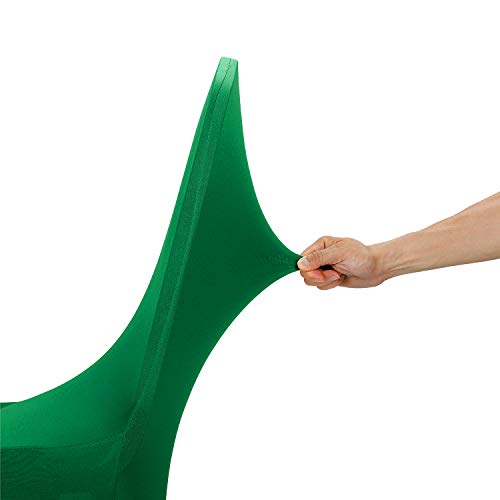 Peomeise Stretch Spandex Chair Cover for Wedding Party Dining Banquet Event (Emerald, 12) - color: Emerald, size: 12PCS