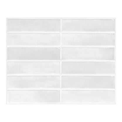Peel and Stick Backsplash Tile for Kitchen, 10 Sheets, 11.42''x9'' - color: White/Gray