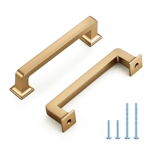 HOME EDIT Champagne Bronze Cabinet Handles Zinc Pulls 3-3/4 Inch 10 Pack - color: Champagne Bronze, size: 3-3/4 inches Hole Center