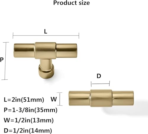 10 Pack Champagne Bronze Cabinet Knobs, 2 Inch(50mm) Cabinet Handles Kitchen Hardware for Cabinets and Drawer Pulls - color: Champagne Bronze, size: 2"(50mm) hole center