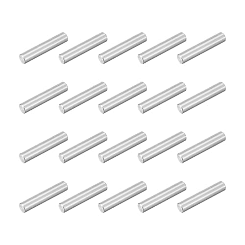 uxcell 60Pcs M2.5 x 12mm 304 Stainless Steel Dowel Pin, Cylindrical Shelf Support Peg Pin Parallel Pin Fastener for Mechanical Manufacturing, Industry, Furniture Installation, Silver - size: M2.5x12mm