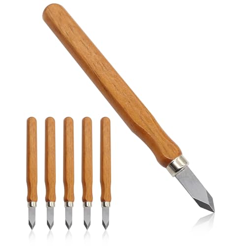 6Pack Woodworking Marking Knife with High Carbon Steel Blade - Dual Bevel Striking Knife for Precise Marking - Premium Quality Woodworking Tool for Woodworkers and Craftsmen - color: 6 Pack