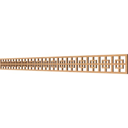 46 3/8"W x 4"H x 3/8"T Cambridge Fretwork Moulding, Maple - color: Maple, size: 4-in. H x 0.375-in. T