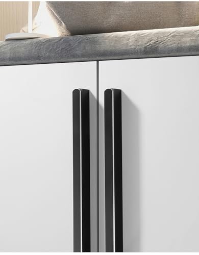 5 Pack Black Cabinet Pulls with Silver Edge - Kitchen Hardware Handles for Dresser Drawers -T Shape Cabinet Hardware (5.82 inch,Black with Silver Edge) - color: Black with Silver edge, size: 5.82 inch