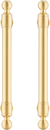 RZDEAL Heavy Duty Solid Brass Cabinet Pulls Handles, 4 Pack 5 Inch Gold Drawer Pulls for Dresser Kitchen Cupboard Bathroom,Brushed Brass Cabinets Hardware - size: 5 In(128mm)