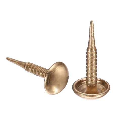 uxcell 50Pcs Upholstery Nails, 6x13.5mm Upholstery Tacks Furniture Tacks - color: Light Gold, size: 6x13.5mm