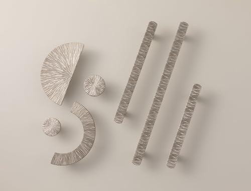 Goo-Ki 5 Inch (128 mm) Hole Centers Luxurious & Sturdy Zinc Alloy Cabinet Handls,Satin Nickel Cabinet Pulls for Kitchen,Drawer,Cupboard & Wardrobe,6 Pack - color: Satin Nickel, size: 5.0 inch (128 mm) Hole Centers, style: Pulls With No Backplate