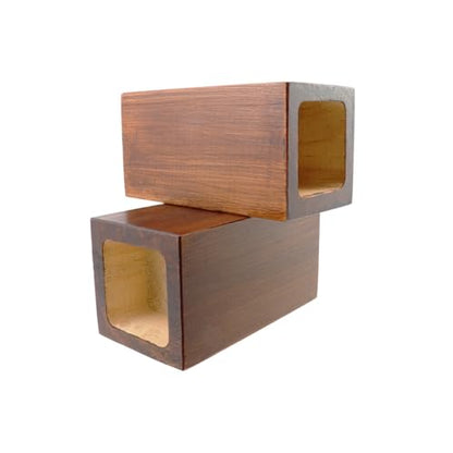 Retro Red Cuboid Pine Wooden Square Holes Furniture Riser 4Pcs - color: Retro Red, size: In dia 1.97"/H 3.94"