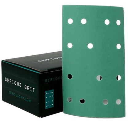 Serious Grit - 3" x 5" (80x133mm) 14-Hole P600 Grit Sandpaper - 50 Pack Box - style: 600 Grit