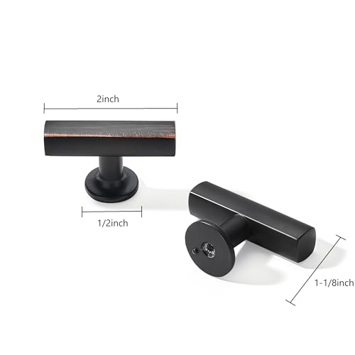 Khtumeware 10 Pack 2 Inch Oil Rubbed Bronze Cabinet Knobs for Kitchen Dresser Drawers - Solid Venetian Bronze Zinc Hardware - color: Oil Rubbed Bronze, size: 1.96"(50mm)Hole Center
