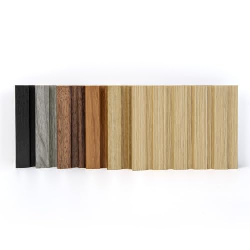 Art3d Wood Slat Wall Panels, Fluted MDF, 6-Pack Sample - color: Sample
