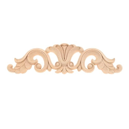 1Pc Wood Carved Appliques Long Wooden Onlays Furniture DIY 8.66"x2.36" - color: 1Pc, size: 22x6cm/8.66"x2.36"