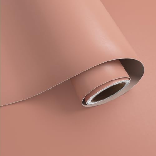 VaryPaper Matte Peach Pink Wallpaper Peel and Stick Wallpaper Pink Contact Paper for Cabinets Countertops Waterproof Self Adhesive Removable Pink Wall Paper for Girls Bedroom Nursery 15.7''x78.7'' - color: Peach Pink, size: 15.7" x 78.7"