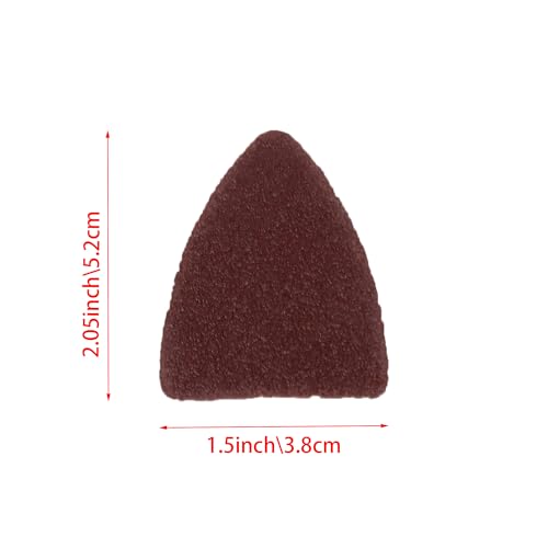 100pcs 52x38mm Finger Detail Sander Sandpads Assorted 60/80/120/180/240 Grits(20Pcs of Each) Brown