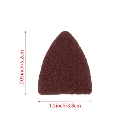 100pcs 52x38mm Finger Detail Sander Sandpads Assorted 60/80/120/180/240 Grits(20Pcs of Each) Brown