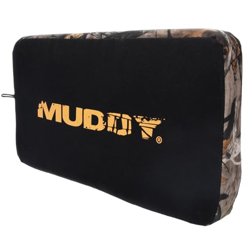 MUDDY Standard Seat Cushion - 18" x 10" Durable Lightweight Portable All-Day Comfort Hunting Outdoor Cushioned Tree Stand Seat with Silent Ties, Fits Most Treestands
