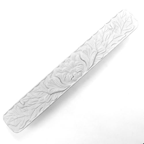 JETLAND Bridged Drawer Cabinet Pulls, 6-Pack White 3" Hole Centers, Antique Peony Solid Cast, TG0115WW076 - color: White, size: 3 Inch Hole Centers