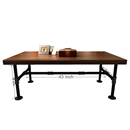 16" x 43" Industrial Pipe Table Leg Set - size: 16'' x 43''