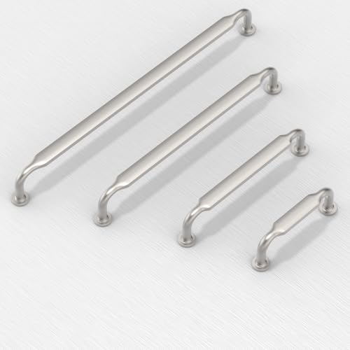 10 Pack Brushed Satin Nickel Cabinet Pulls 3 Inch(76mm) Kitchen Cabinet Handles Cabinet Hardware for Drawer Pulls - color: Brushed Satin Nickel, size: 3" Hole Center