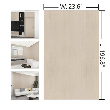 Beige Light Wood Contact Paper Peel and Stick Wallpaper Wood Vinyl Wrap - color: Beige, size: 24" x 196.8"