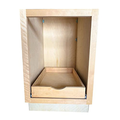 Soft-closing drawer, Slide soft close cabinet drawers, Cabinet Slide Out Shelve, Wooden Pull-Out Shelf-Fast and Easy D.I.Y. (12"W×21"D×3"H)