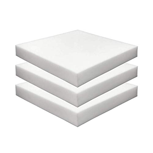 Foamma 3-Pack 2" x 18" x 18" High Density Upholstery Foam, Chair Cushion Square Foam for Dining Chairs, Wheelchair Seat Cushion Replacement - size: 3-Pack