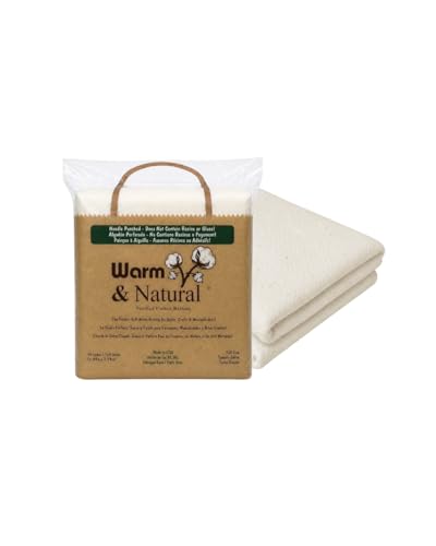 The Warm Company - Warm & Natural Cotton Quilt Batting – Full Size 90" x 96" – Premium Quilt & Craft Batting for Sewing & Quilting Projects - size: 90" x 96" Batt