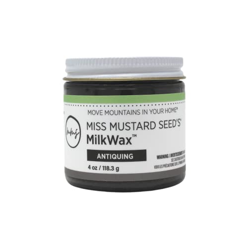 Miss Mustard Seed's MilkWax Antiquing Wood Wax for Furniture & Cabinets, 4 oz - color: Antiquing, size: 4 Ounce (Pack of 1)