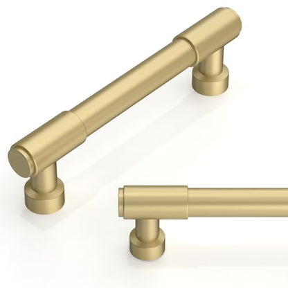 10 Pack Brushed Gold Cabinet Pulls 3.75 Inch(96mm) Kitchen Cabinet Handles Cabinet Hardware for Drawer Pulls - color: Brushed Gold, size: 3.75" Hole Center