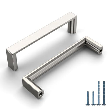 10 Pack 3 Inch Brushed Nickel Cabinet Pulls, Kitchen Hardware - color: Brushed Satin Nickel, size: 3"/76MM Hole Center, style: 10 Pack