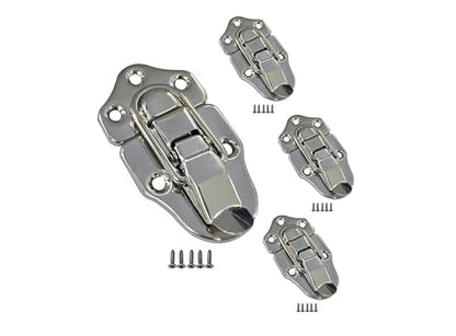 QCAA Toggle Hasp Latch for Small Metal Box, 38mm x 70mm, Nickel, Made in Taiwan, 4 Pack - color: Nickel, size: 4 Pack
