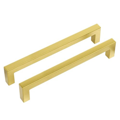 Haidms Gold Cabinet Handles 7-9/16" Brushed Gold Cabinet Handles 30 Pack - color: Gold, size: 7-9/16 Inch Hole Center