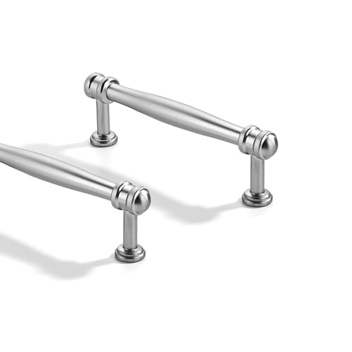 10 Pack 3-1/2 inch(89mm) Center to Center Brushed Satin Nickel Cabinet Pulls Solid Cabinet Hardware Heavy-Duty Drawer Pulls Kitchen Handles for Cabinets Cupboard Handles - color: Brushed Satin Nickel, size: 3-1/2 inch(89mm)Center to Center, style: 10 Pack
