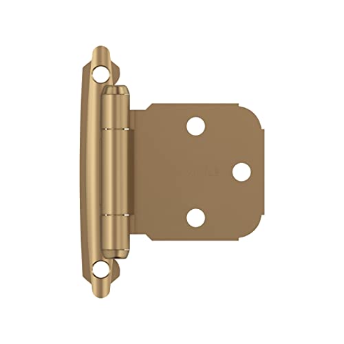 Amerock 1 Pair Variable Overlay Champagne Bronze Face Mount Cabinet Hinge - color: Champagne Bronze, size: Flat