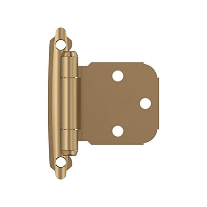 Amerock 1 Pair Variable Overlay Champagne Bronze Face Mount Cabinet Hinge - color: Champagne Bronze, size: Flat