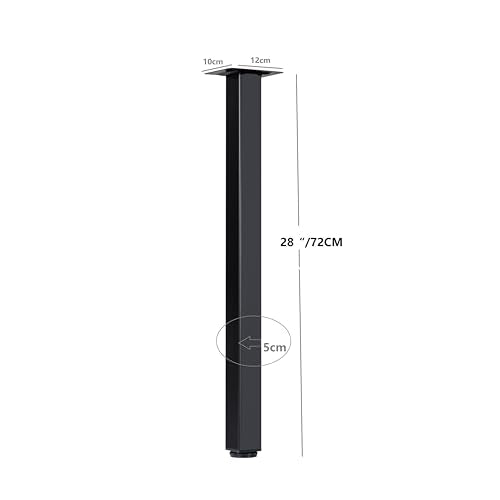 LCSDLHLSY Table Legs 28 Inch,Metal Furniture Legs,Black Set of 4. - size: 28 Inch