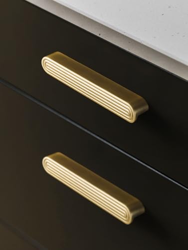 Cabinet Pulls Gold 6.3" Hole Center 5 Pack - color: Brushed Gold, size: 6-5/16"(160mm) Hole Center