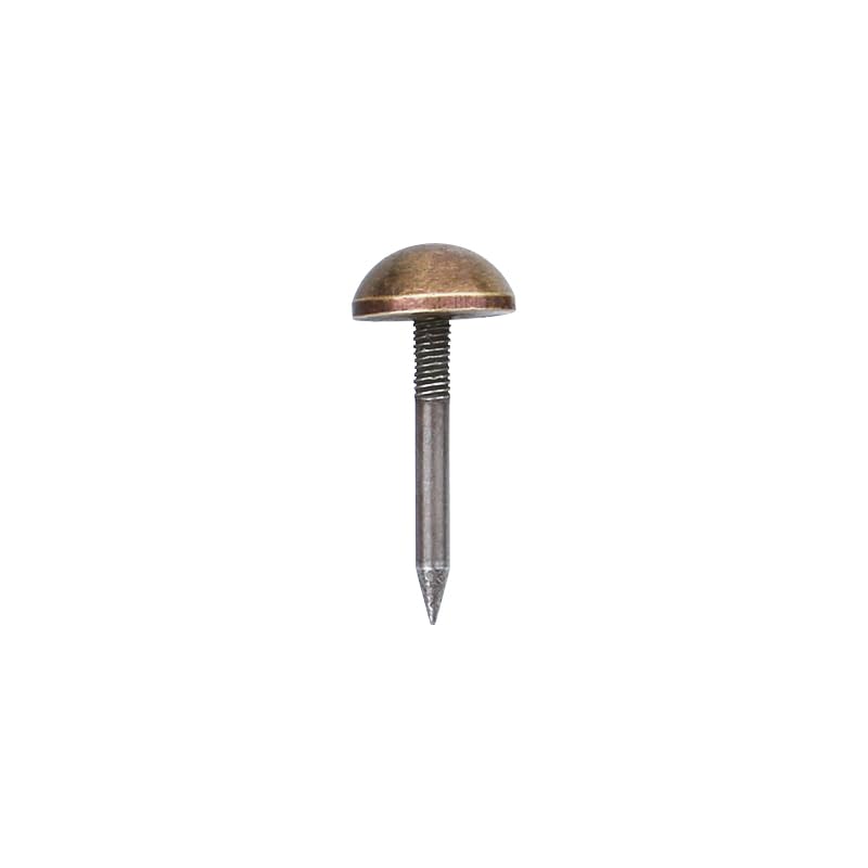 dophee 20Pcs Bronze Small Round Head Brass Upholstery Nails Tacks, 12mm - color: Antique Bronze, size: 12 mm