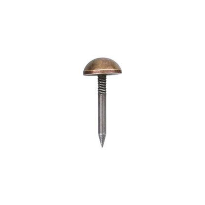 dophee 20Pcs Bronze Small Round Head Brass Upholstery Nails Tacks, 12mm - color: Antique Bronze, size: 12 mm