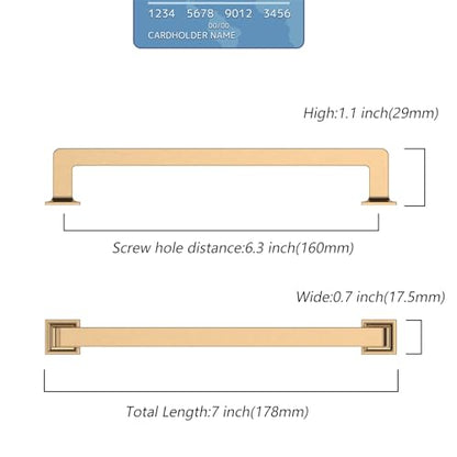 9BUILD 10 Pack 6.25 Inch Champagne Bronze Cabinet Handles,Kitchen Hardware - color: Champagne Bronze, size: 6.25"/160MM Hole Center