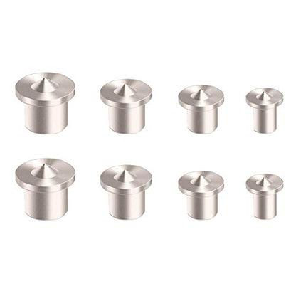 Dowel Center Set 8PC Woodworking Tenon Transfer Plugs 1/4-1/2"